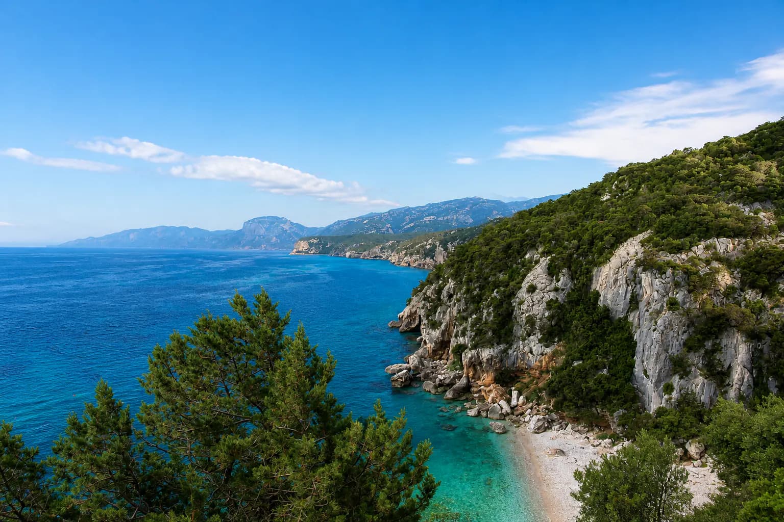 The limestone coastline of the Gulf of Orosei