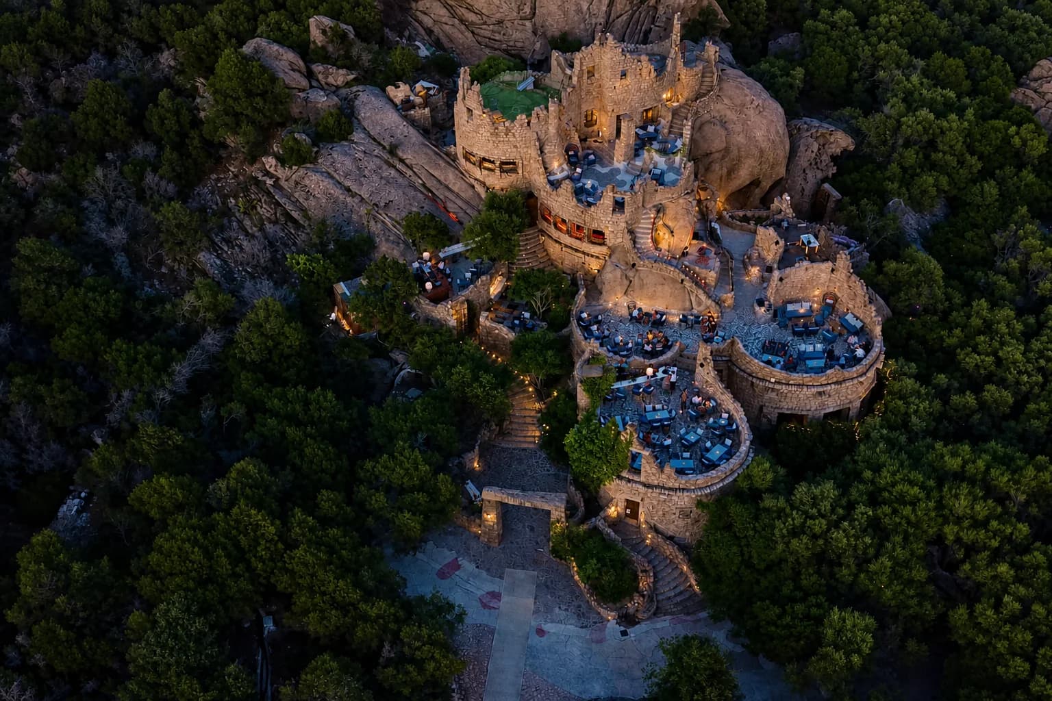 The granite-built Ritual Club in Baja Sardinia