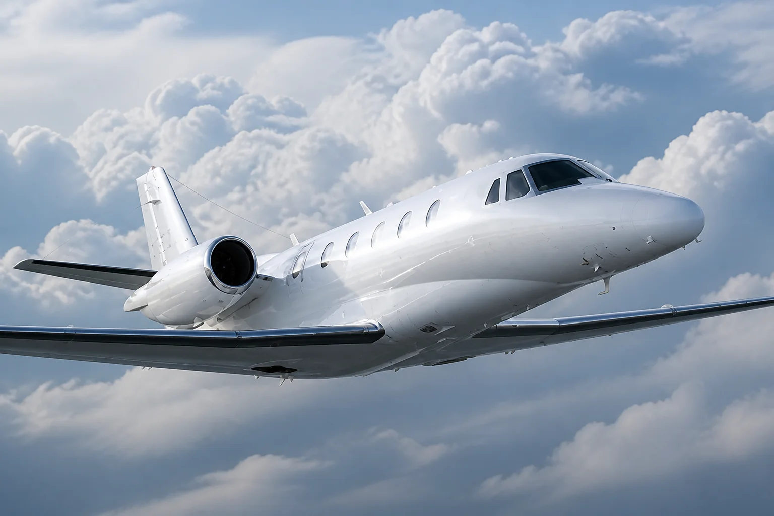 A private aircraft prepared for arrival into Olbia