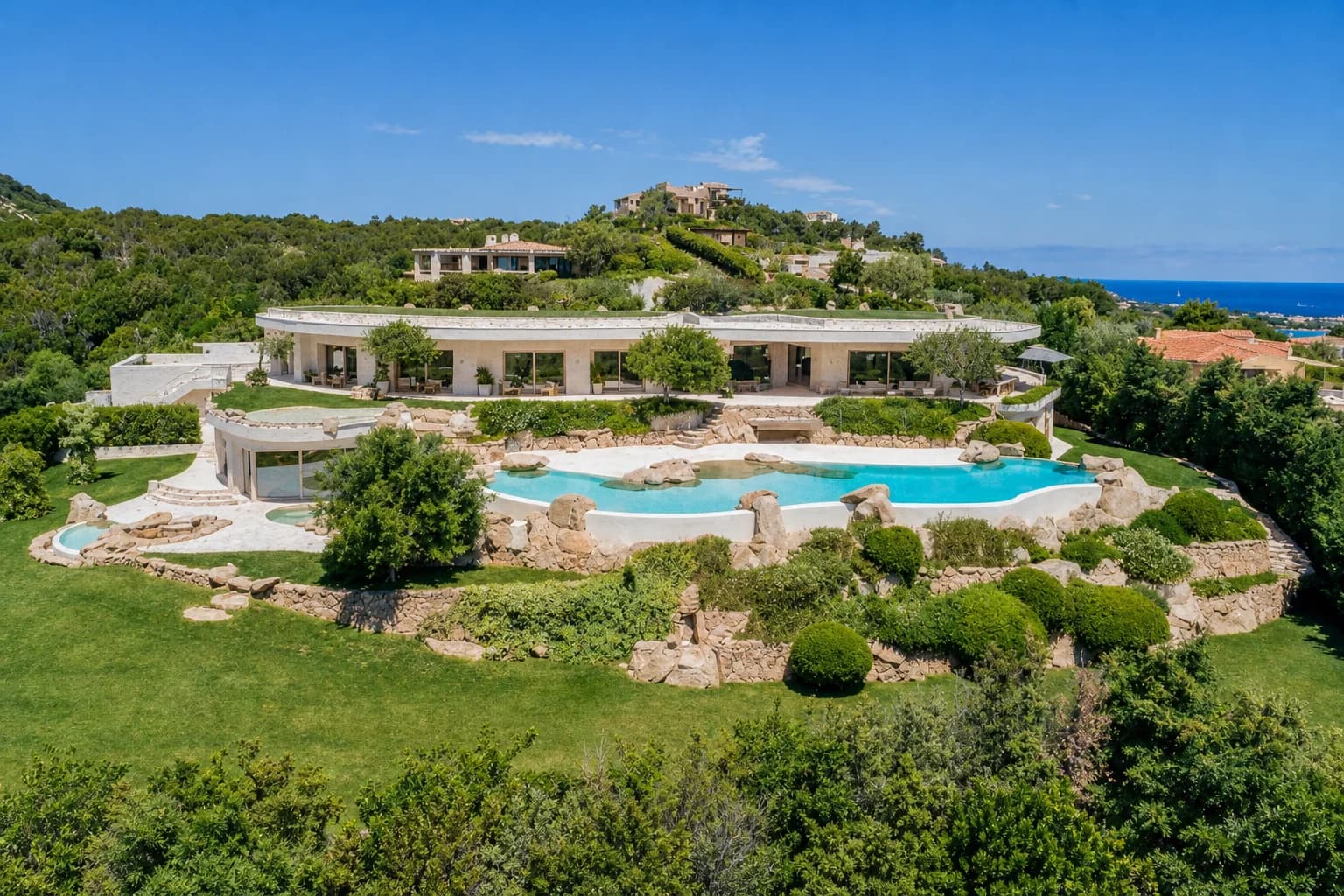 A real Porto Cervo villa and its pool
